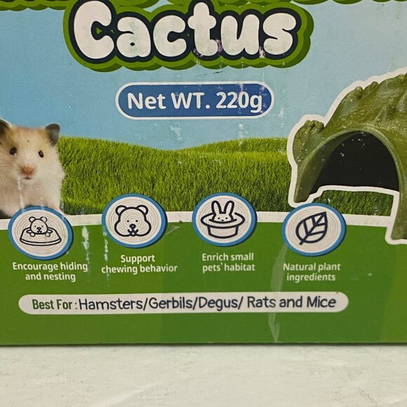 Teewy Edible Cactus Hideout Green Small Pet Rodents Dwarf Hamster Mouse Mice New - Picture 6 of 10